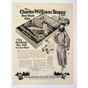 Vintage 1923 Charles William Stores Mail Order Catalog Book Fashion Advertisemen